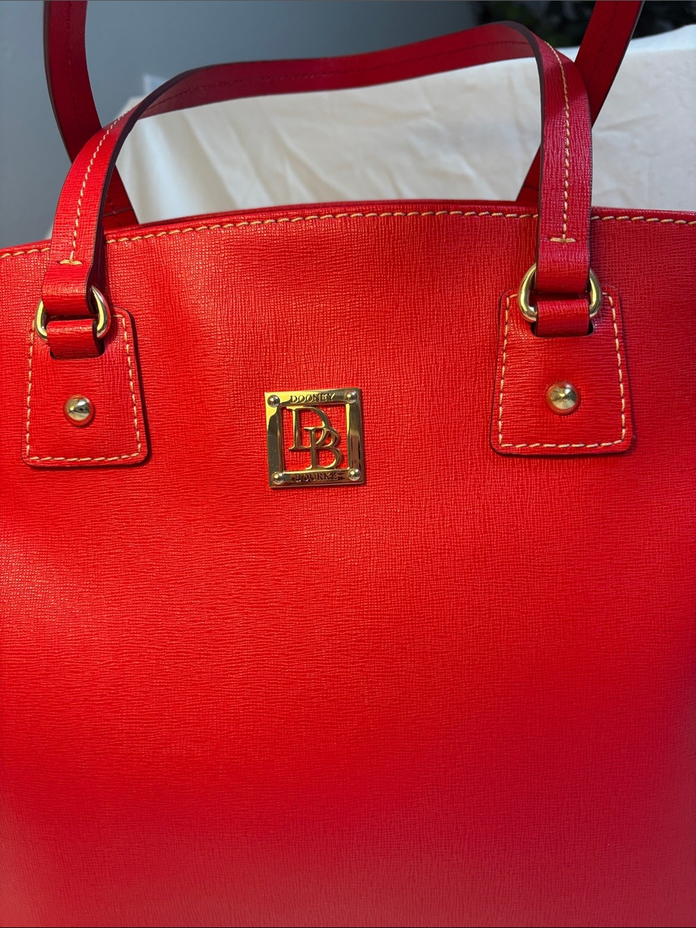 Dooney & Bourke Rec Leather Tote Bag - Picture 2 of 13